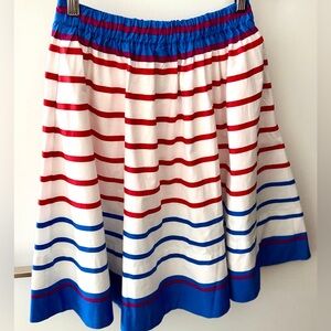 Anthropologie Maeve Nautical Striped A-Line Skirt - Size XS